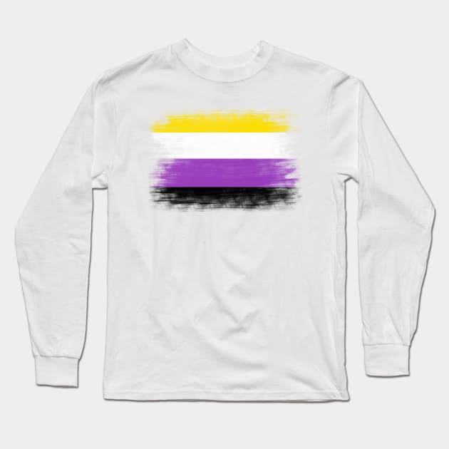 Nonbinary Flag Long Sleeve T-Shirt by Alyen